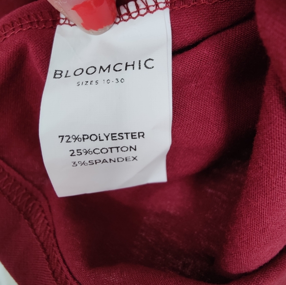 NWT Bloomchic burgundy / maroon top size 12 - Picture 5 of 7